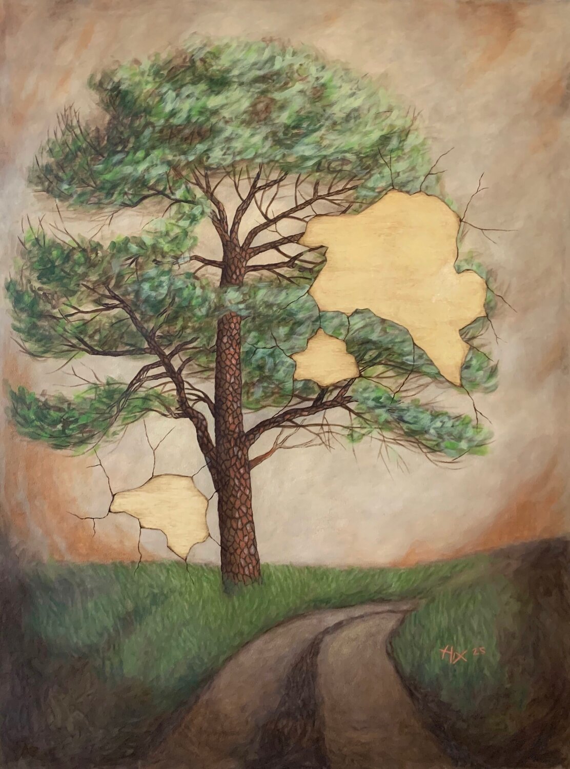 Tree Mark Hix Originalgemälde zu verkaufen