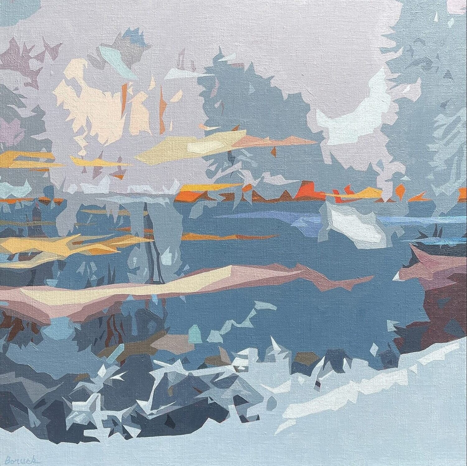 Landscape Obscura - 5 Holly Boruck Dipinto originale in vendita