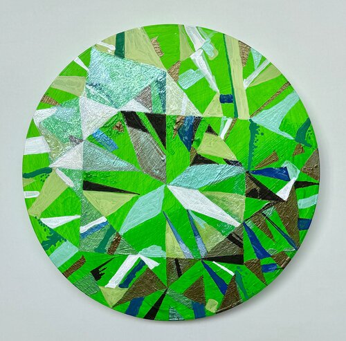 ‘Shapash’ Round-cut Emerald by S. P. Harper, Painting for Sale on Singulart