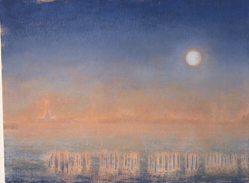 Moon and Liberty di Gay Summer Rick, Pittura in vendita su Singulart