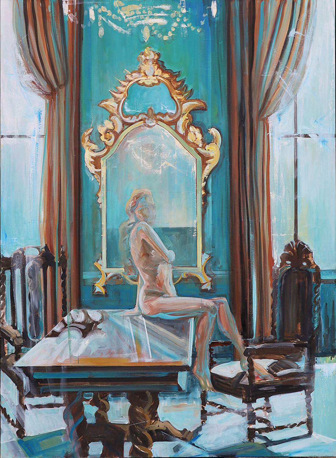 Nude in Venice Paula Craioveanu Dipinto originale in vendita