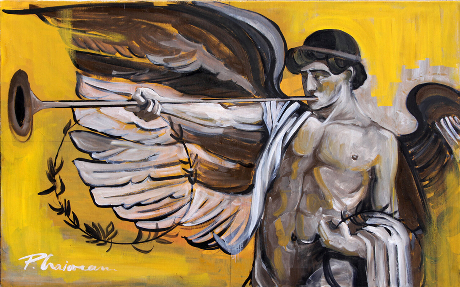 Winged Genius Paula Craioveanu Originalgemälde zu verkaufen