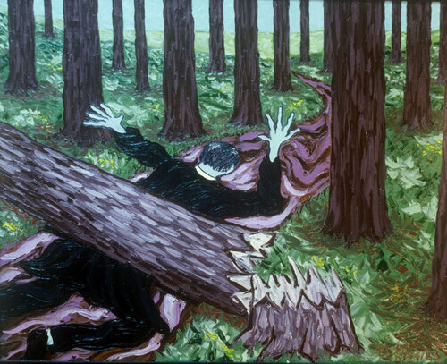 Ah Christ, Not Another Priest Felled by a Tree de Gregory Horndeski, Pintura a la venta en Singulart