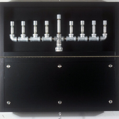 The Last Menorah You'll Ever Light_with door open de Gregory Horndeski, Pintura a la venta en Singulart
