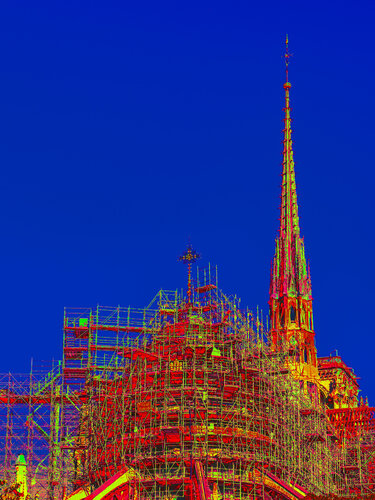 Echaffaudages Notre-Dame di CHRISTIAN GOETGHEBEUR, Fotografia in vendita su Singulart
