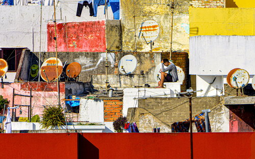Le jeune homme sur la terrasse CHRISTIAN GOETGHEBEUR