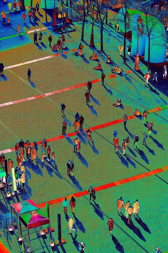 La vie sur le parvis de Beaubourg de CHRISTIAN GOETGHEBEUR, Fotografía a la venta en Singulart