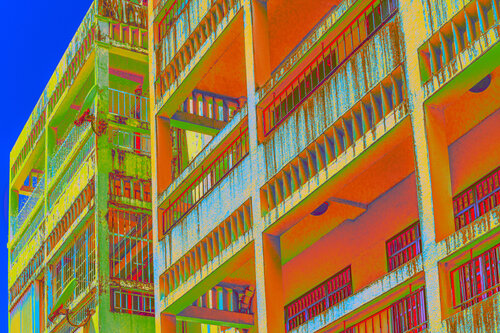 Croisement de couleurs , Pointe à Pitre di CHRISTIAN GOETGHEBEUR, Fotografia in vendita su Singulart