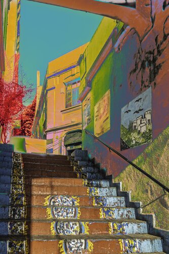 Les escaliers de couleur de CHRISTIAN GOETGHEBEUR, Fotografía a la venta en Singulart