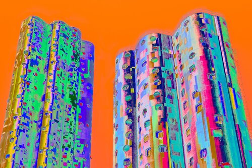 Les tours pop, Nanterre par CHRISTIAN GOETGHEBEUR, Photographie en vente sur Singulart