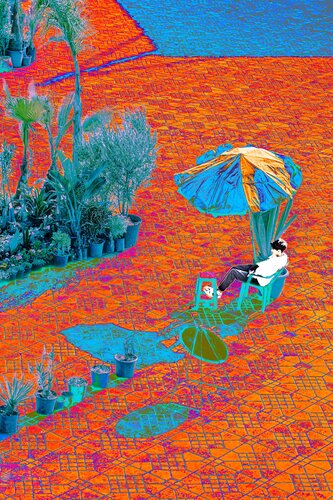 Sous le parasol, Marrakech van CHRISTIAN GOETGHEBEUR, Fotografie te koop op Singulart