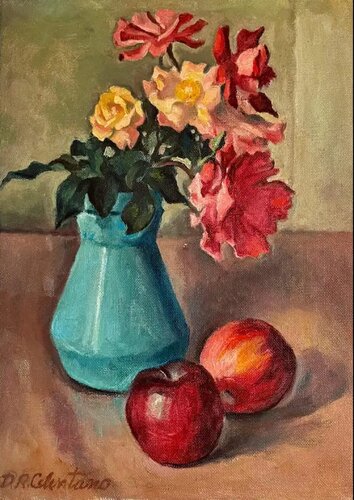 "Still Life" WPA American Scene Social Realism Modern Thomas Hart Benton Student by Daniel Ralph Celentano, Painting for Sale on Singulart