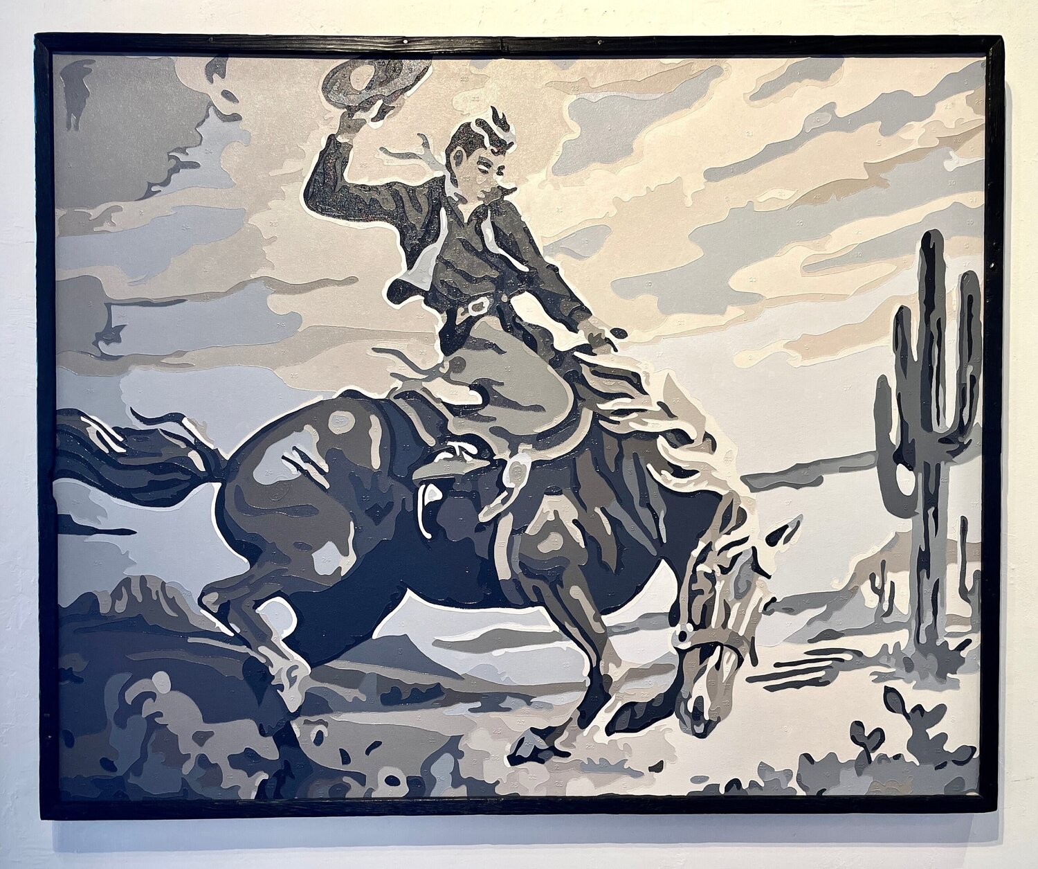 Cowboy Numbers 1-24 Salvador Trouble Berlin Originalgemälde zu verkaufen