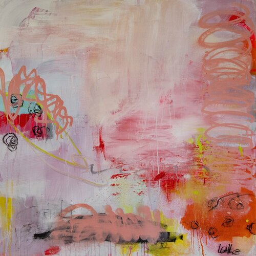 pink sunday van Christiane Lohrig, Schilderij te koop op Singulart