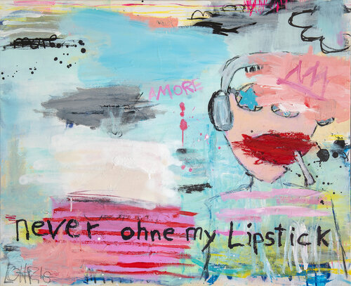 Never ohne my lipstick II von Christiane Lohrig, Malerei kaufen auf Singulart