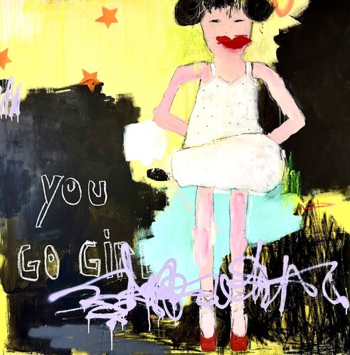 YOU GO GIRL di Christiane Lohrig, Pittura in vendita su Singulart
