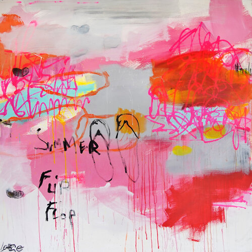 Summer Flip Flop by Christiane Lohrig, Painting for Sale on Singulart
