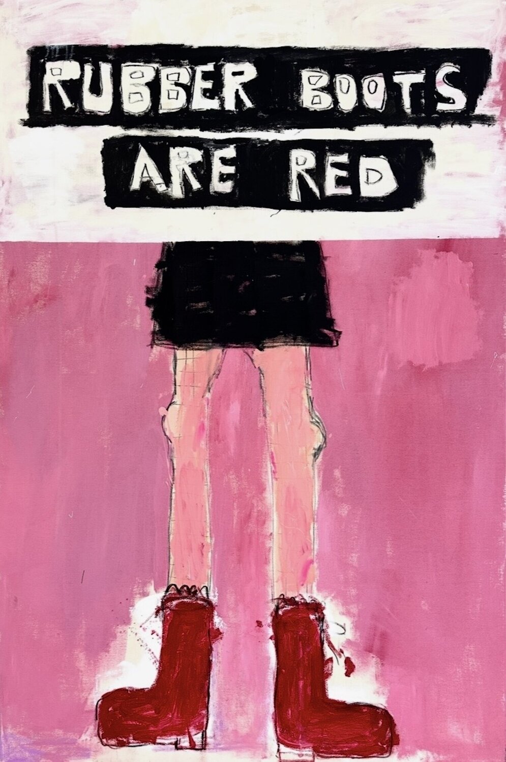 Rubber Boots are red Christiane Lohrig