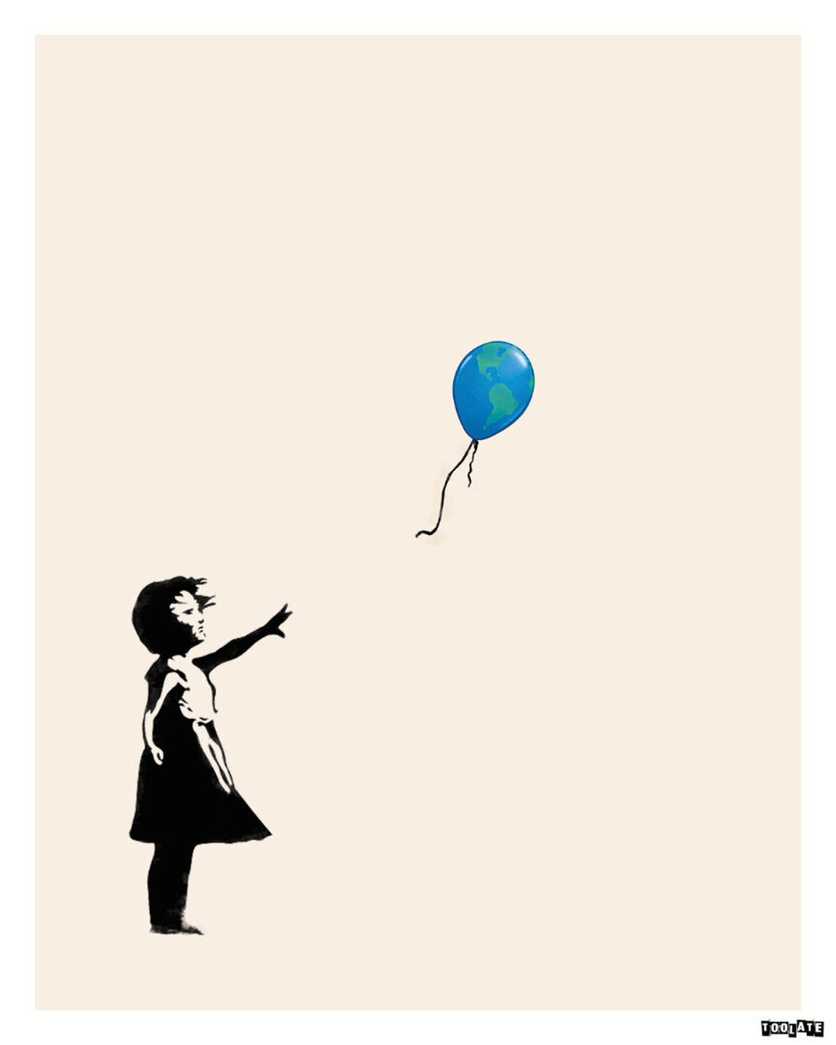 Girl with Earth Balloon TOOLATE