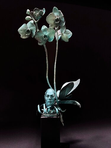 Blue Orchid von Ted Gall, Skulptur kaufen auf Singulart