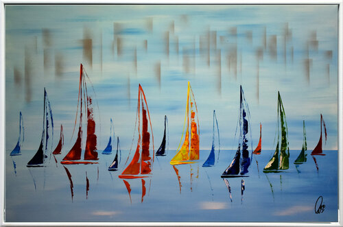 Around the World di Edelgard Schroer, Pittura in vendita su Singulart