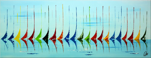 " Regatta " di Edelgard Schroer, Pittura in vendita su Singulart
