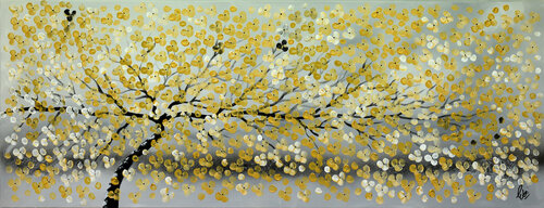 Golden Cherrys di Edelgard Schroer, Pittura in vendita su Singulart