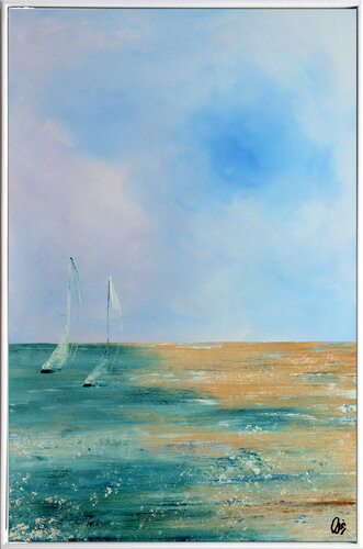 Joint Cruise - Abstraktes Gemälde - Nautisches Kunstwerk di Edelgard Schroer, Pittura in vendita su Singulart