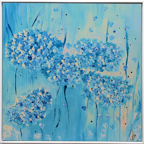 Whispering Blues di Edelgard Schroer, Pittura in vendita su Singulart