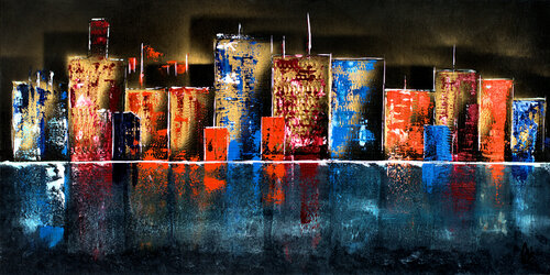 Lights in the Dark van Edelgard Schroer, Schilderij te koop op Singulart