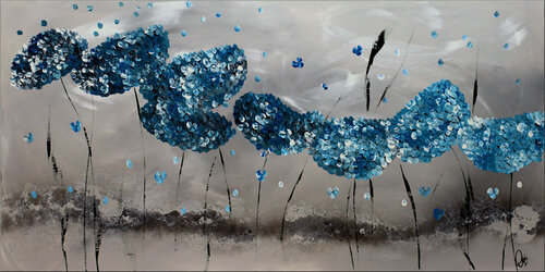 Blue Hydrangea von Edelgard Schroer, Malerei kaufen auf Singulart