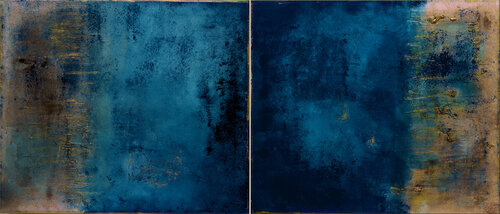 Costas Doradas 2 x 70 x 60 cm par Edelgard Schroer, Peinture en vente sur Singulart