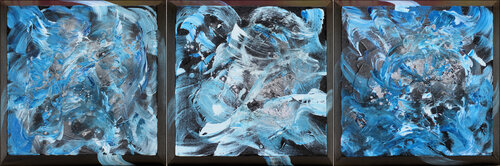 "Silver Drift" 3 x 30 x 30 cm van Edelgard Schroer, Schilderij te koop op Singulart
