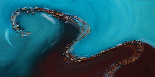 Twilight River von Edelgard Schroer, Malerei kaufen auf Singulart