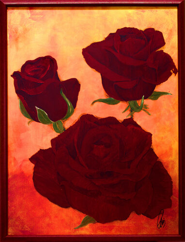 Velvet Roses von Edelgard Schroer, Malerei kaufen auf Singulart