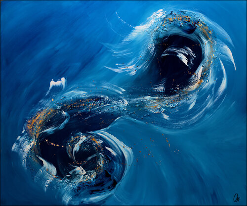 Celestial Currents van Edelgard Schroer, Schilderij te koop op Singulart