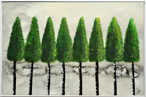 Happy Trees in Green di Edelgard Schroer, Pittura in vendita su Singulart