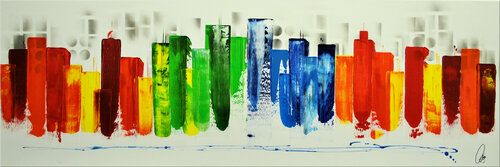 Living in the City di Edelgard Schroer, Pittura in vendita su Singulart