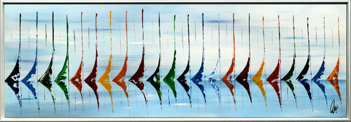 " Colorful Race " di Edelgard Schroer, Pittura in vendita su Singulart