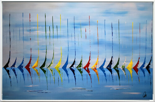 Colored Regatta di Edelgard Schroer, Pittura in vendita su Singulart