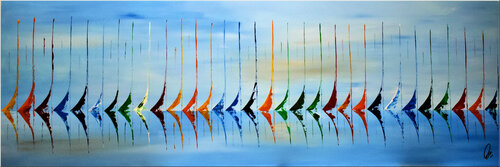 " New Regatta " di Edelgard Schroer, Pittura in vendita su Singulart