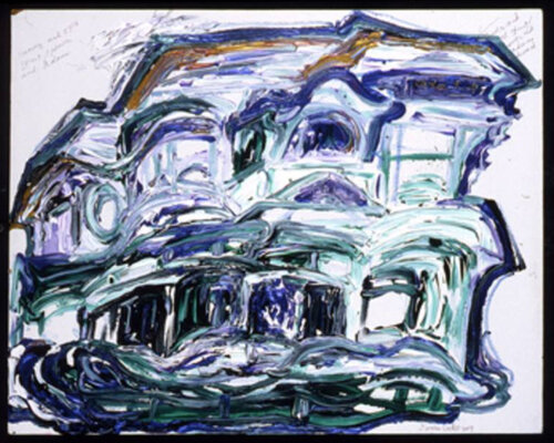 PURPLE GREEN VICTORIAN / Hoover and 27th van Simone Gad, Schilderij te koop op Singulart