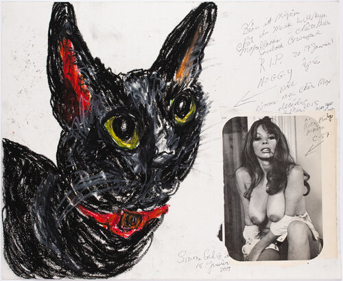 RIP Noggy ...Comme Mon Max RIP Avec Pinup C-57 par Simone Gad, Œuvre sur papier en vente sur Singulart