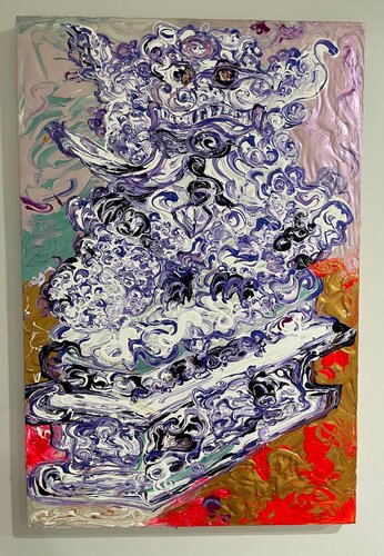 Untitled Fu Dog van Simone Gad, Schilderij te koop op Singulart