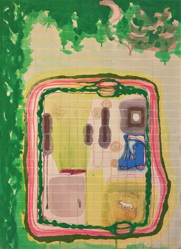 Blue Springs Semi Upper Level van Kory Twaddle, Werk op papier te koop op Singulart