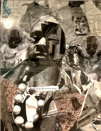 Black on the Face of the Moon by Ram Brisueño, 회화 for Sale on Singulart