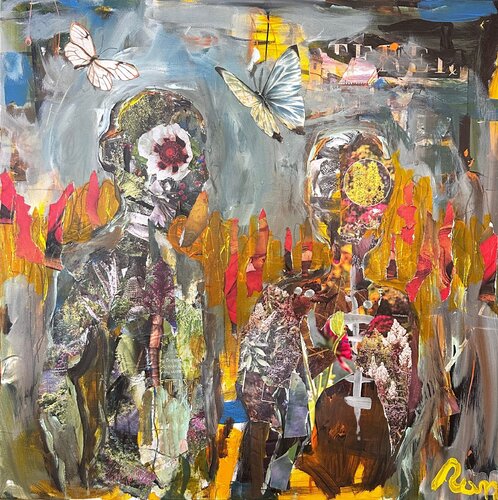 In a Undying Garden Love Blooms by Ram Brisueño, Painting for Sale on Singulart