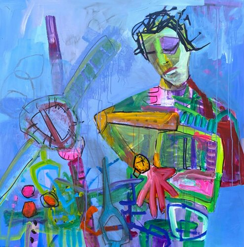 Late 2 (It's Late) de Robin Walker, Pintura a la venta en Singulart