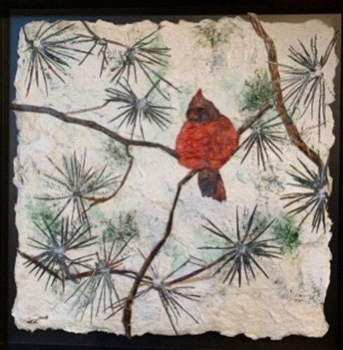Winter Cardinal by Ronni Jolles, 회화 for Sale on Singulart