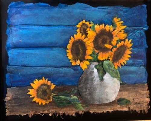 Sunflowers in a Vase von Ronni Jolles, Malerei kaufen auf Singulart